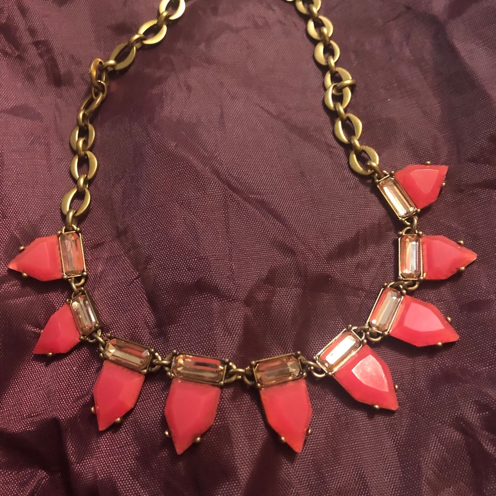 Stella and dot hot pink necklace
